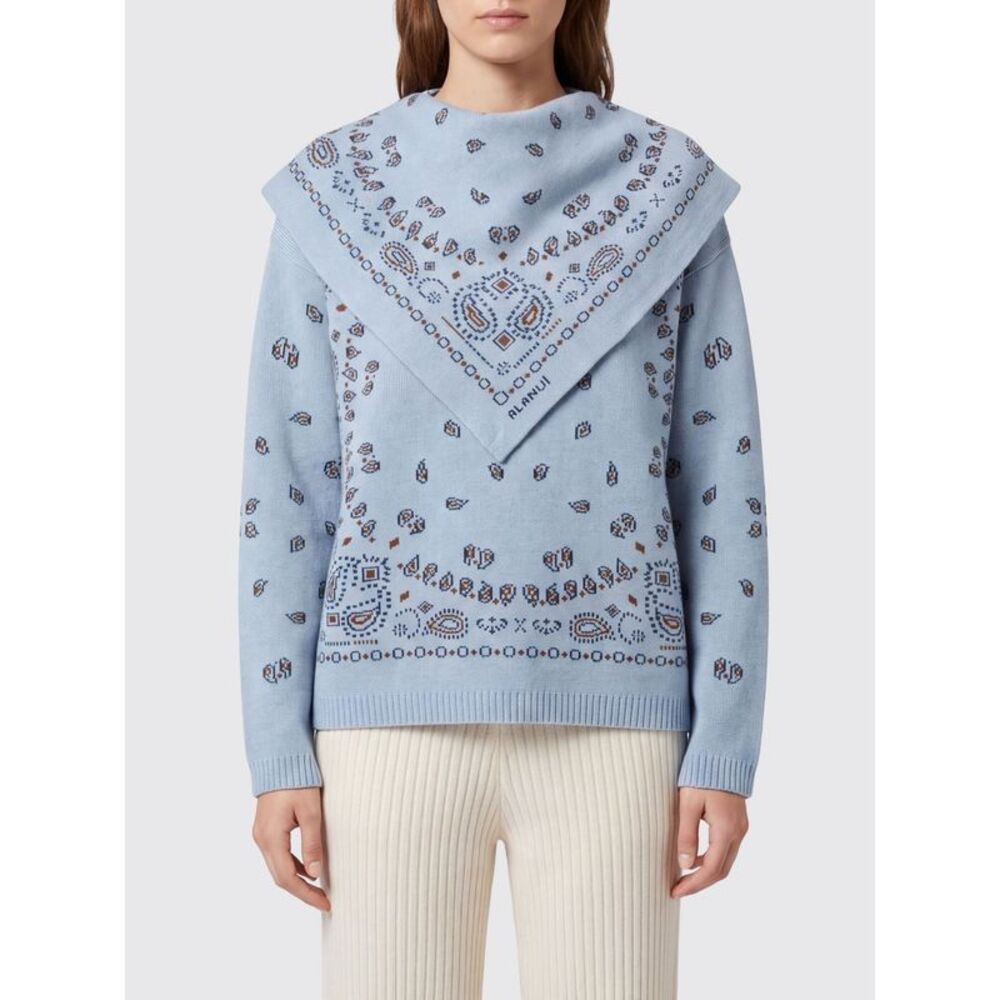 Alanui Women Crewneck Virgin Wool Jumper Alanui With All-Over Bandana Pattern